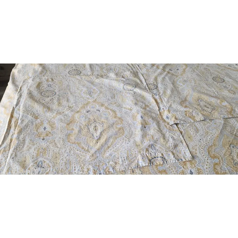 Pottery Barn Yellow Cotton Viola Paisley Duvet Cover Set Full/Queen Shams
